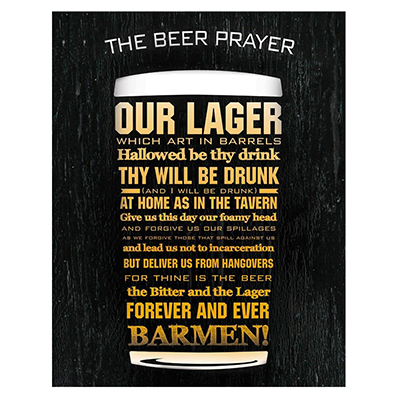 Beer Prayer Tin Sign