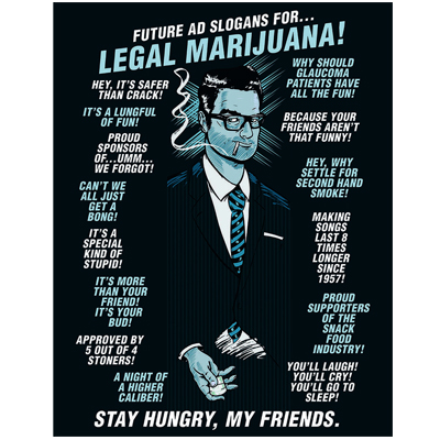 Marijuana Slogans Tin Sign