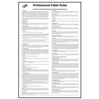 Nine Ball Laminated Rule Sheet