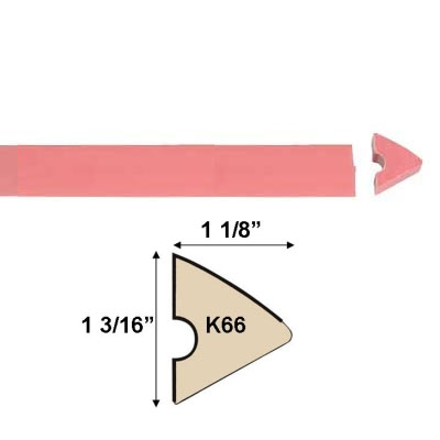 Replacement Rubber Cushion K66 V-Shaped Set of 6