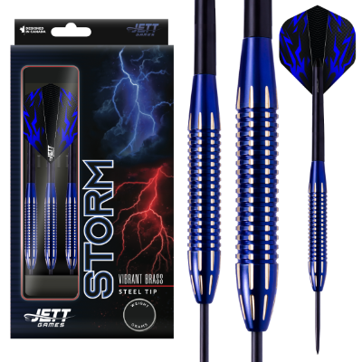 Jett Vibrant Blue Brass Storm Dart Set - 23gm
