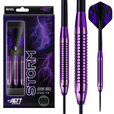 Jett Vibrant Purple Brass Storm Dart Set - 26gm