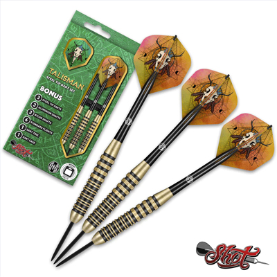 Shot Talisman Brass Barrel Dart Set 