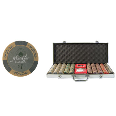 500 Piece 13.5 Gram Pro Clay Monte Carlo Poker Chip Set