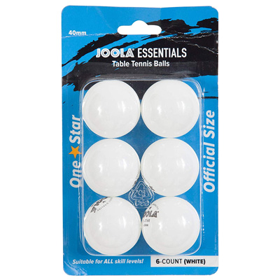 Joola Essentials 1 Star 6 Pack Balls White