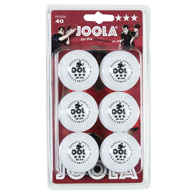 Joola Rossi 3 Star 40mm White 6 Pack 