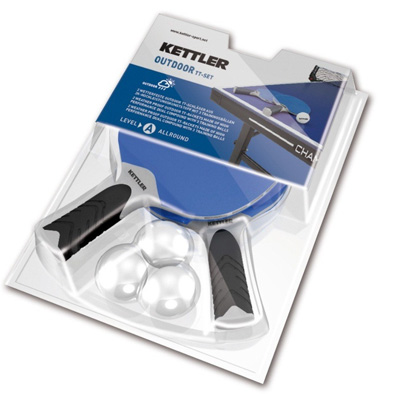 Kettler Halo Two-Player Outdoor Table Tennis Racquet Set