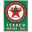 Texaco Oil Weathered Tin Sign