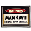 Man Cave Warning - Wooden Bar Sign