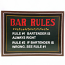 Bar Rules - Wooden Bar Sign