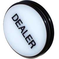 Casino Dealer Button 3" with Bumper