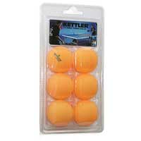 Kettler 1 Star Orange Table Tennis Balls (6 pack)