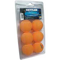 3 Star Orange Kettler Table Tennis Balls (6 pack)