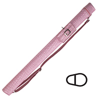 Oval 1B/1S Pink Croc Case with Pocket