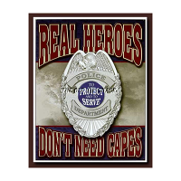 Real Heros ''Police'' Tin Sign