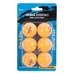 Joola Essentials 1 Star 6 Pack Balls Orange