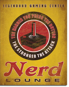 Nerd Lounge Tin Sign 