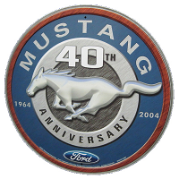 Mustang 40th Round Tin Sign