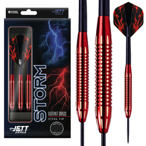 Jett Vibrant Red Brass Storm Dart Set - 25gm