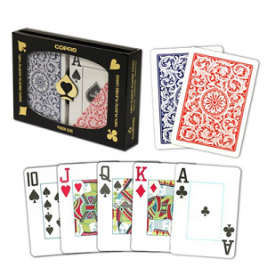 Copag Poker Size Jumbo Index Double Deck Red and Blue 