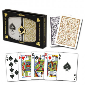 Copag Black and Gold Double Deck Poker Cards 
