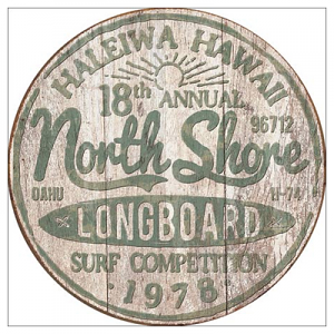 North Shore Surf Tin Sign