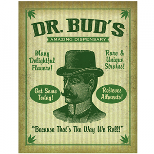 Dr. Buds Tin Sign