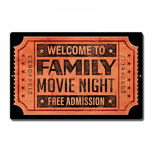 Movie Ticket Tin Sign