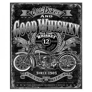 Good Whiskey Tin Sign