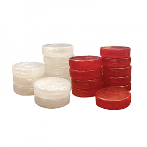 Backgammon Replacement Pieces - 28mm (30pc Red/White)