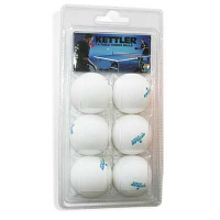 Kettler 1 Star White Table Tennis Balls (6 pack) 