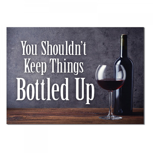 Bottled Up Tin Sign  