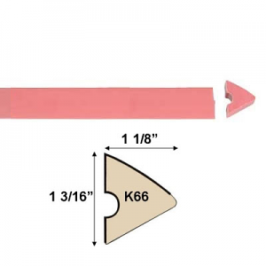 Replacement Rubber Cushion K66 V-Shaped Set of 6