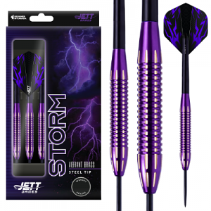 Jett Vibrant Purple Brass Storm Dart Set - 26gm