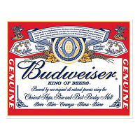 Budweiser - Can Label Tin Sign