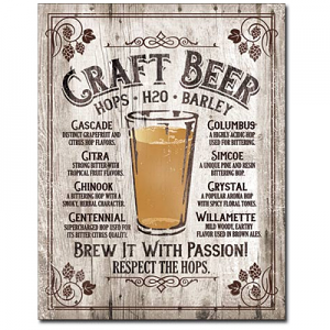 Craft Beer Tin Sign