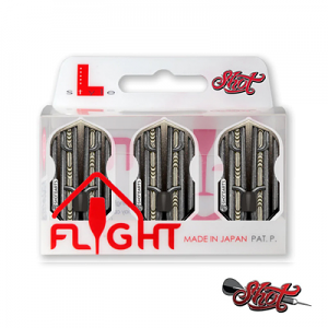 Shot L-Style L6 Slim Shape Warrior Rutene Black Dart Flight Set 