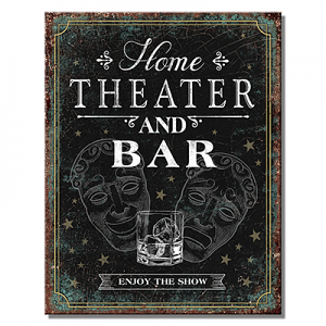 Home Theater Tin Sign