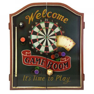 Jett Vintage Pub Game Room Dart Cabinet 