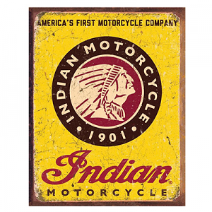 Indian Motorcycle Since 1901 Tin Sign