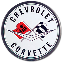 Corvette 53' Logo Round Tin Sign