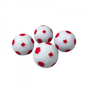 Red and White Engraved Canada Flag Foosball Balls (4 pack)