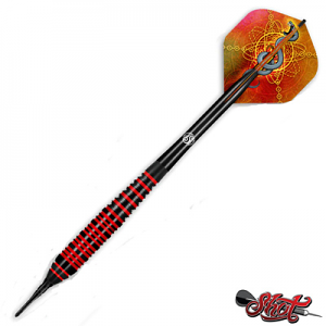 Shot Mystic Red Brass Soft Tip Dart Set -18gram